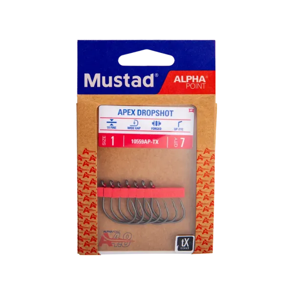 Mustad Apex Wide Dropshot Hooks