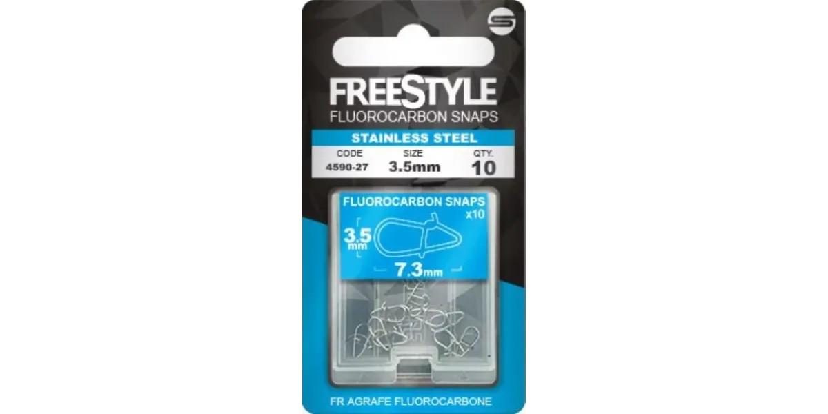 Spro Freestyle Stainless Fluorocarbon Micro Snap Ultra Light Fastlink Clips