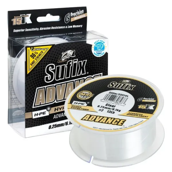 SUFIX Advance HMPE Hyper Copolymer Fishing Line 300m Spools